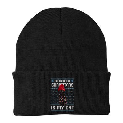 All I Want For Christmas Is My Cat Ugly Christmas Sweater Funny Gift Beanie