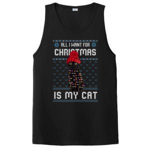 All I Want For Christmas Is My Cat Ugly Christmas Sweater Funny Gift PosiCharge Competitor Tank