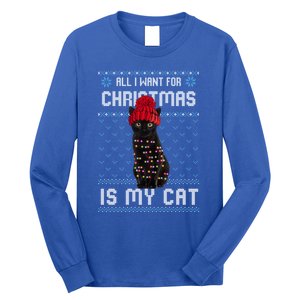 All I Want For Christmas Is My Cat Ugly Christmas Sweater Funny Gift Long Sleeve Shirt