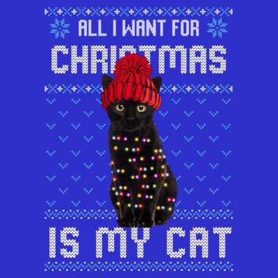 All I Want For Christmas Is My Cat Ugly Christmas Sweater Funny Gift T-Shirt