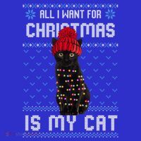 All I Want For Christmas Is My Cat Ugly Christmas Sweater Funny Gift T-Shirt