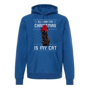 All I Want For Christmas Is My Cat Ugly Christmas Sweater Funny Gift Premium Hoodie