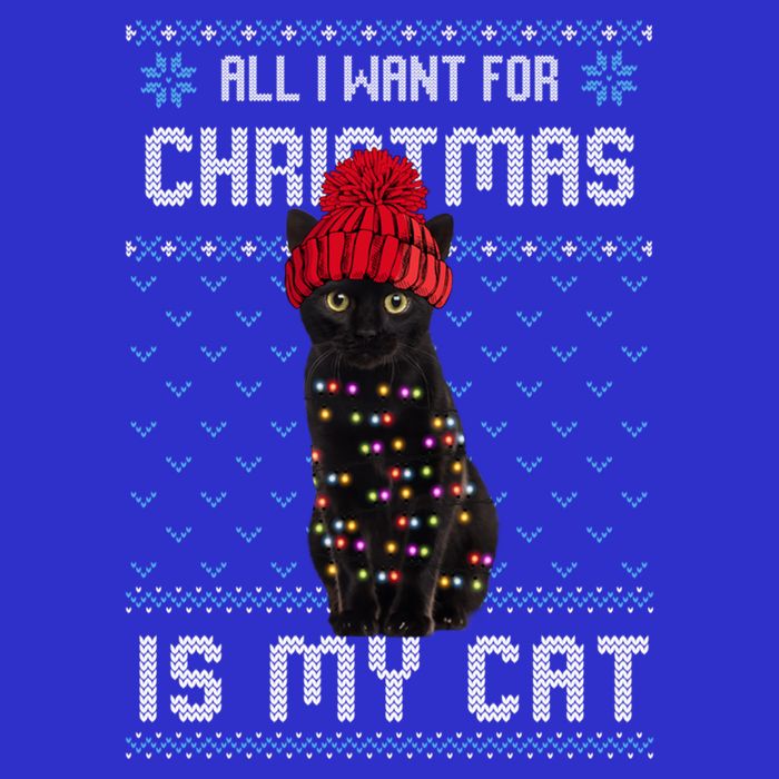 All I Want For Christmas Is My Cat Ugly Christmas Sweater Funny Gift 16 in Basic Backpack