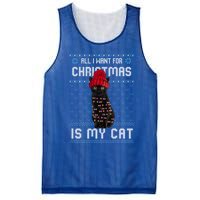 All I Want For Christmas Is My Cat Ugly Christmas Sweater Funny Gift Mesh Reversible Basketball Jersey Tank