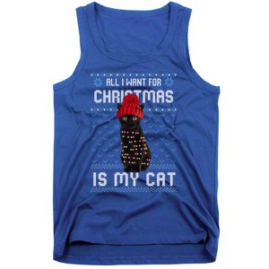 All I Want For Christmas Is My Cat Ugly Christmas Sweater Funny Gift Tank Top