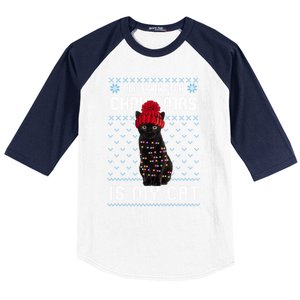 All I Want For Christmas Is My Cat Ugly Christmas Sweater Funny Gift Baseball Sleeve Shirt