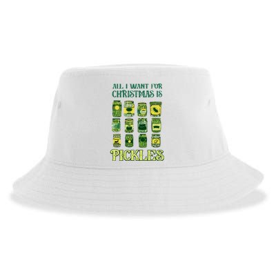 All I Want For Christmas Is Pickles Sustainable Bucket Hat