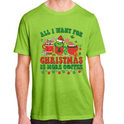 All I Want For Christmas Coffee Latte Cozy Winter Santa Xmas Adult ChromaSoft Performance T-Shirt