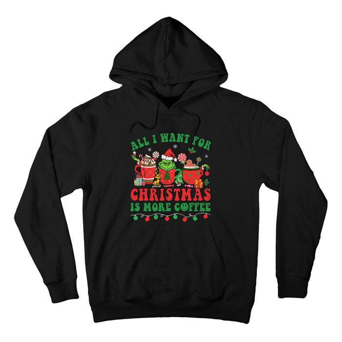 All I Want For Christmas Coffee Latte Cozy Winter Santa Xmas Hoodie