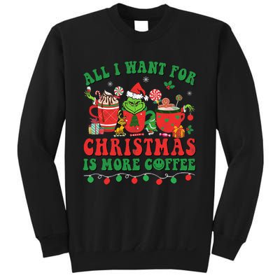 All I Want For Christmas Coffee Latte Cozy Winter Santa Xmas Sweatshirt