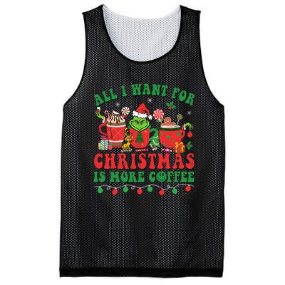 All I Want For Christmas Coffee Latte Cozy Winter Santa Xmas Mesh Reversible Basketball Jersey Tank