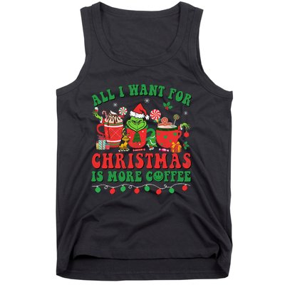 All I Want For Christmas Coffee Latte Cozy Winter Santa Xmas Tank Top