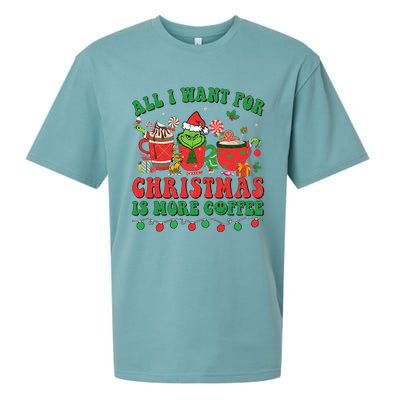 All I Want For Christmas Coffee Latte Cozy Winter Santa Xmas Sueded Cloud Jersey T-Shirt