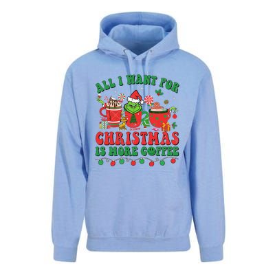 All I Want For Christmas Coffee Latte Cozy Winter Santa Xmas Unisex Surf Hoodie