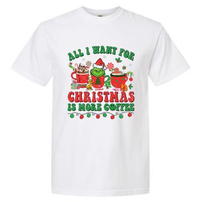 All I Want For Christmas Coffee Latte Cozy Winter Santa Xmas Garment-Dyed Heavyweight T-Shirt