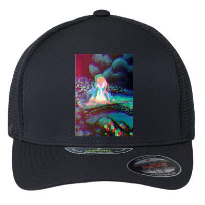 Alice In Wonderland Trippy Flexfit Unipanel Trucker Cap