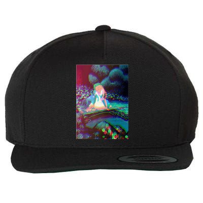 Alice In Wonderland Trippy Wool Snapback Cap