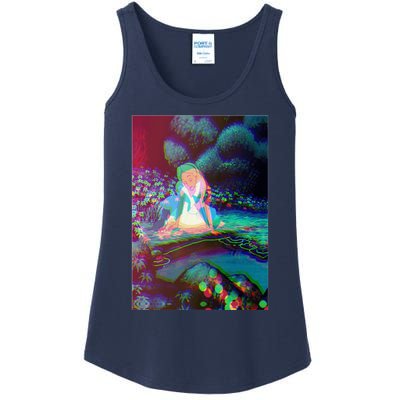 Alice In Wonderland Trippy Ladies Essential Tank