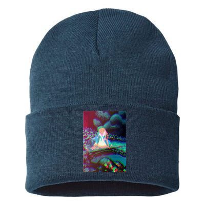 Alice In Wonderland Trippy Sustainable Knit Beanie