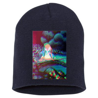 Alice In Wonderland Trippy Short Acrylic Beanie