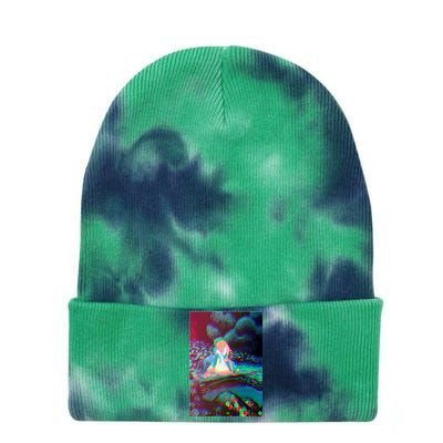 Alice In Wonderland Trippy Tie Dye 12in Knit Beanie