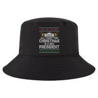 All I Want For Christmas Is A New President Ugly Christmas Sweater Cool Comfort Performance Bucket Hat