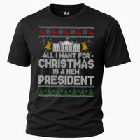 All I Want For Christmas Is A New President Ugly Christmas Sweater Cooling Performance Crew T-Shirt