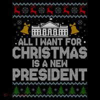 All I Want For Christmas Is A New President Ugly Christmas Sweater Impact Tech Backpack