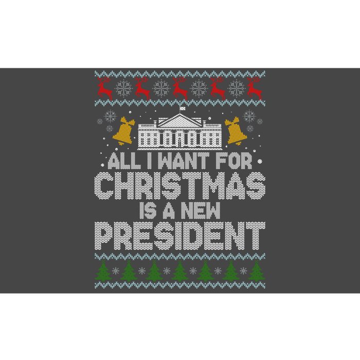 All I Want For Christmas Is A New President Ugly Christmas Sweater Bumper Sticker