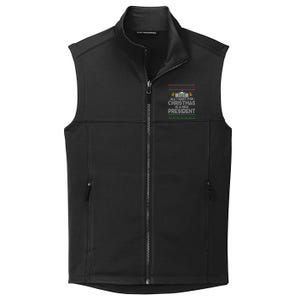 All I Want For Christmas Is A New President Ugly Christmas Sweater Collective Smooth Fleece Vest