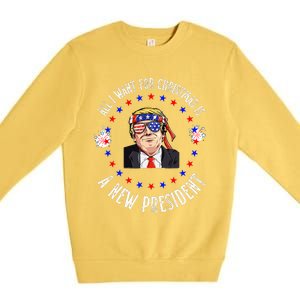 All I Want For Christmas Is A New President Trump Xmas Premium Crewneck Sweatshirt