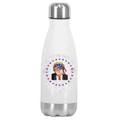 All I Want For Christmas Is A New President Trump Xmas Stainless Steel Insulated Water Bottle