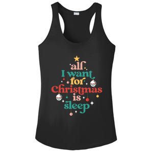 All I Want For Christmas Is Sleep Funny Adult Life Gift Ladies PosiCharge Competitor Racerback Tank