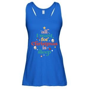 All I Want For Christmas Is Sleep Funny Adult Life Gift Ladies Essential Flowy Tank