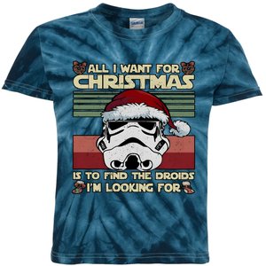 All I Want For Christmas Is To Find The Droids IM Looking For Kids Tie-Dye T-Shirt