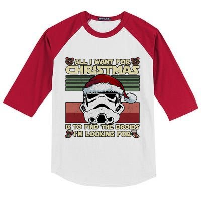 All I Want For Christmas Is To Find The Droids IM Looking For Kids Colorblock Raglan Jersey