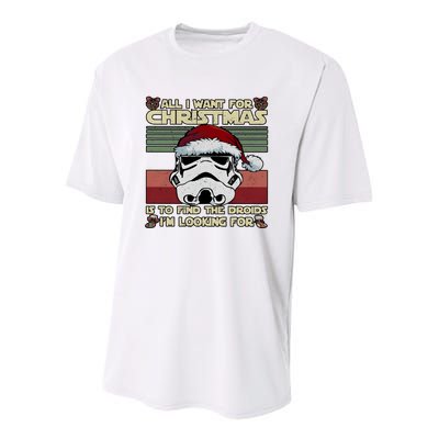 All I Want For Christmas Is To Find The Droids IM Looking For Youth Performance Sprint T-Shirt