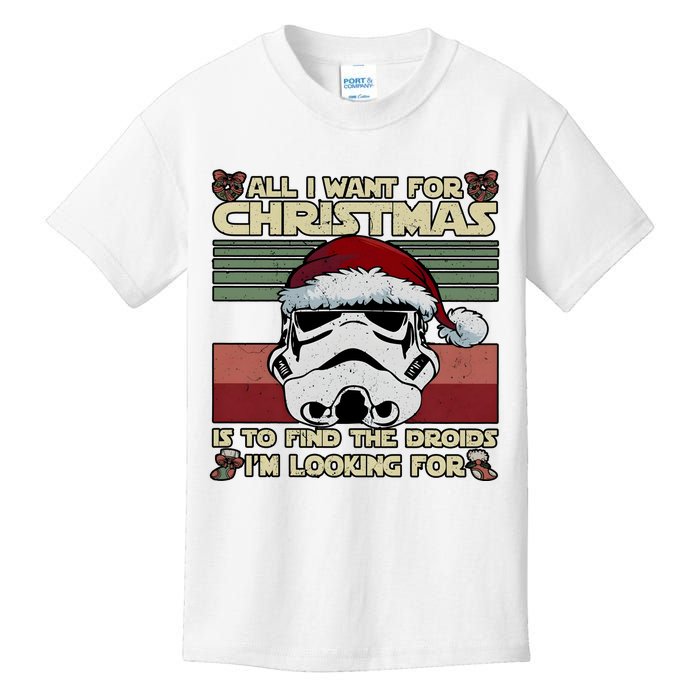 All I Want For Christmas Is To Find The Droids IM Looking For Kids T-Shirt