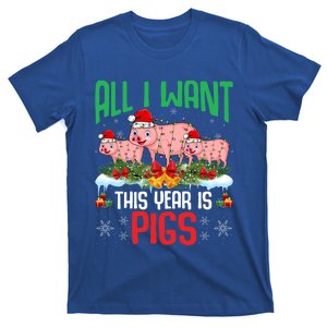 All I Want This Year Is Pigs Wearing Santa Hat Christmas Gift T-Shirt