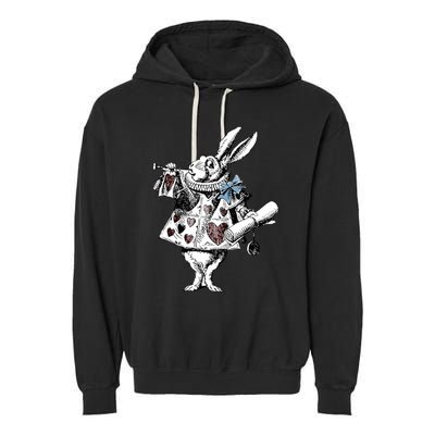 Alice In Wonderland White Rabbit Garment-Dyed Fleece Hoodie