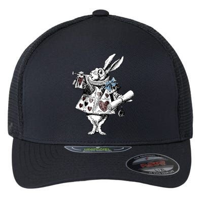 Alice In Wonderland White Rabbit Flexfit Unipanel Trucker Cap