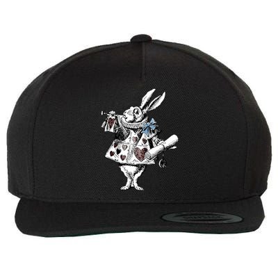 Alice In Wonderland White Rabbit Wool Snapback Cap