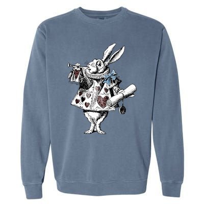 Alice In Wonderland White Rabbit Garment-Dyed Sweatshirt