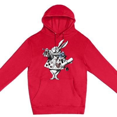 Alice In Wonderland White Rabbit Premium Pullover Hoodie