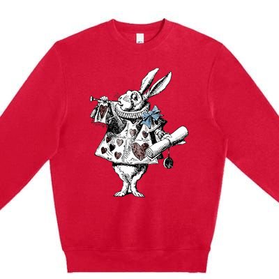 Alice In Wonderland White Rabbit Premium Crewneck Sweatshirt