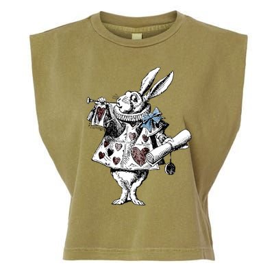 Alice In Wonderland White Rabbit Garment-Dyed Women's Muscle Tee