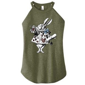 Alice In Wonderland White Rabbit Women’s Perfect Tri Rocker Tank