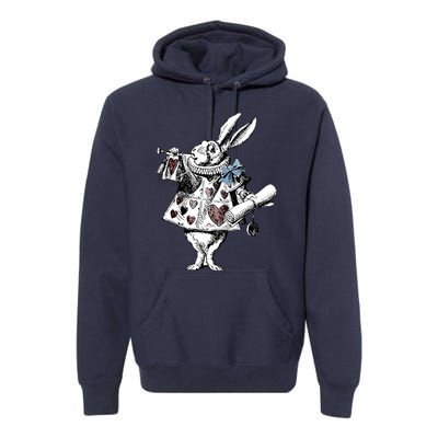 Alice In Wonderland White Rabbit Premium Hoodie