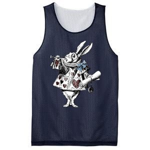 Alice In Wonderland White Rabbit Mesh Reversible Basketball Jersey Tank