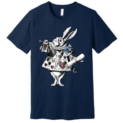 Alice In Wonderland White Rabbit Premium T-Shirt